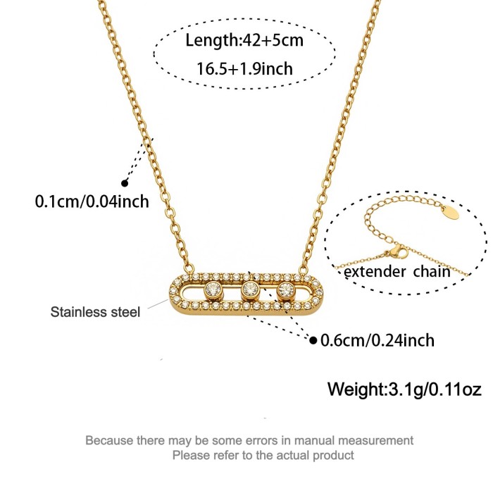 Wholesale Trendy Sliding Stone Bar Pendant and Ring