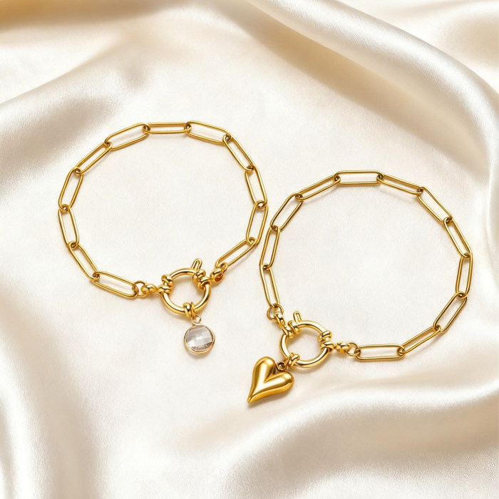Wholesale Stainless Steel Paperclip Chain Bracelet