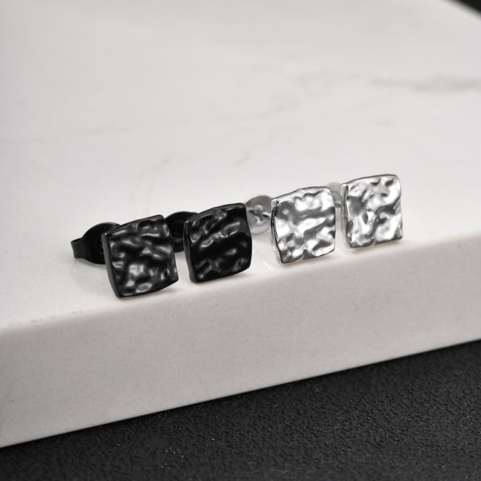 Wholesale Stainless Steel Square Stud Earrings