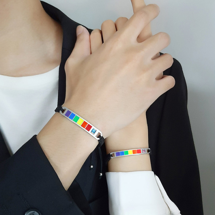 Wholesale Stainless Steel Rainbow Gifts Bracelet