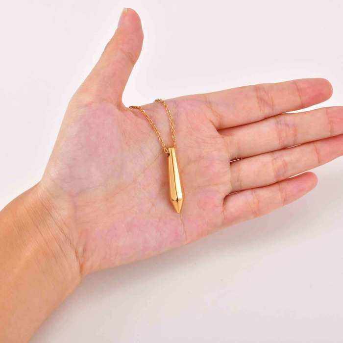 Wholesale Stainless Steel Bullet Necklace