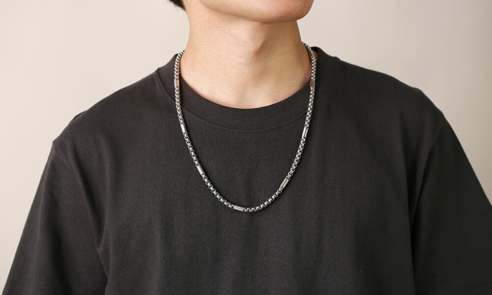 Wholesale Stainless New Style Rounded Box Chain Necklace