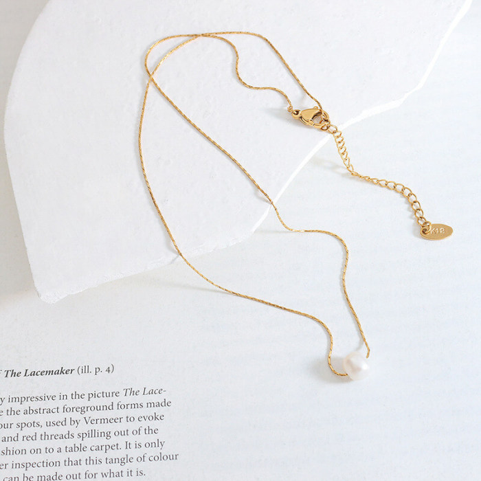 Wholesale Stainless Steel Pearl Pendant Necklace