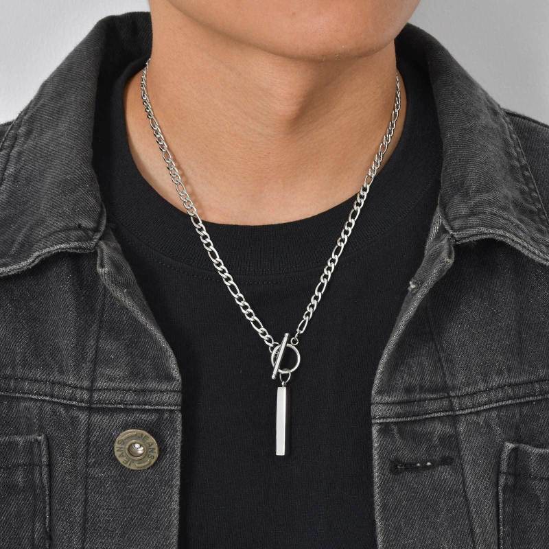 Stainless Steel Bar Pendant Necklace Wholesale
