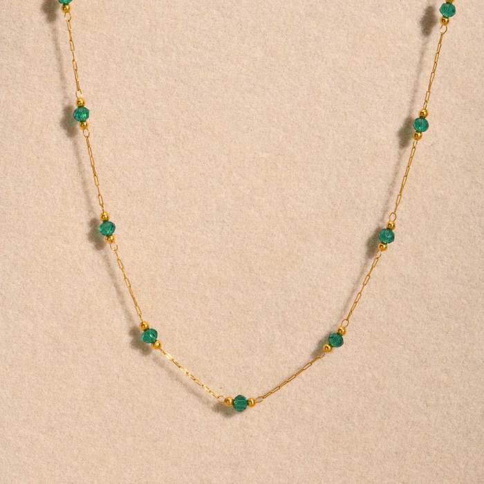 Wholesale Women's Stainless Steel Beaded Necklace