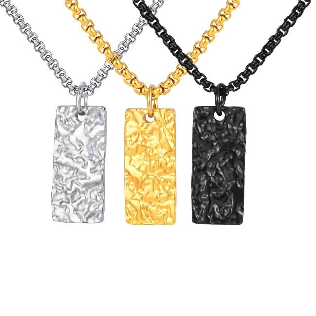 Wholesale Stainless Steel Pleated Textured Pendant