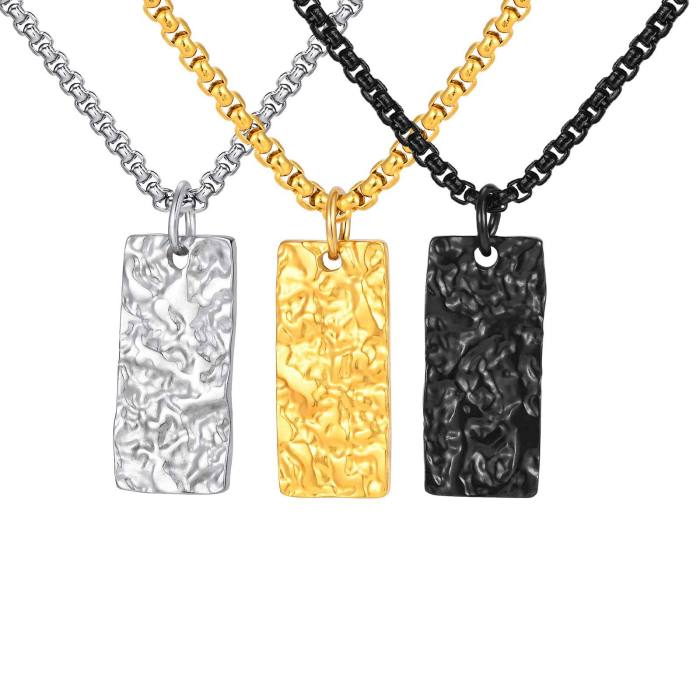 Wholesale Stainless Steel Pleated Textured Pendant