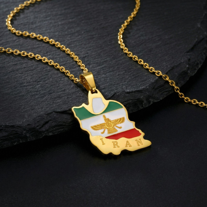 Wholesale Stainless Steel Iran Map Pendant