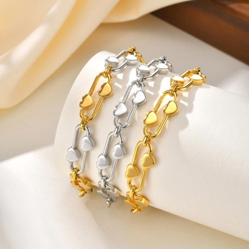 Wholesale Stainless Steel Chain with Heart Bracelet