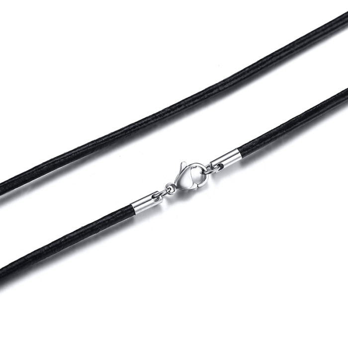 Wholesale Black Leather Necklace with Pendant