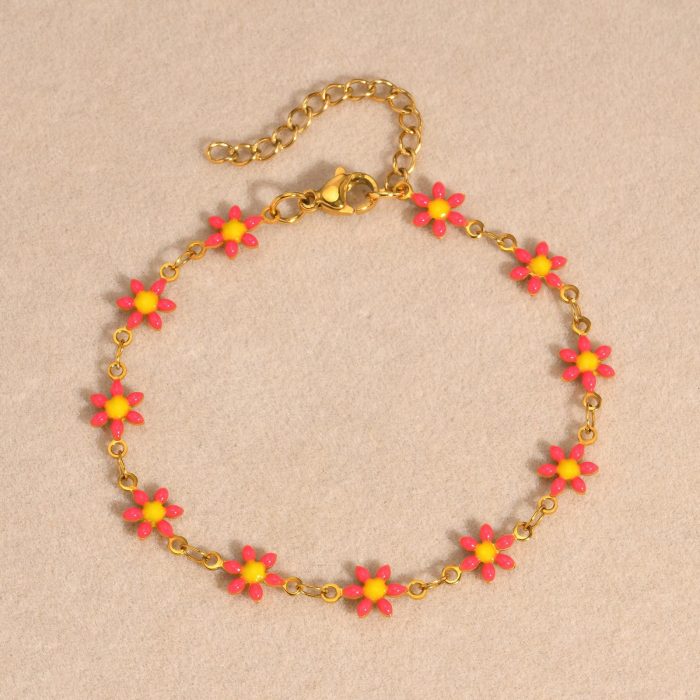 Wholesale Stainless Steel Elegant Enamel Colorful Bracelet