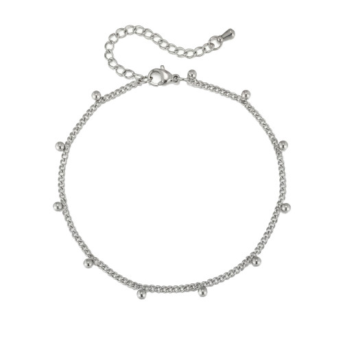 Wholesale Stainless Steel  Tiny Ball Charm Anklet