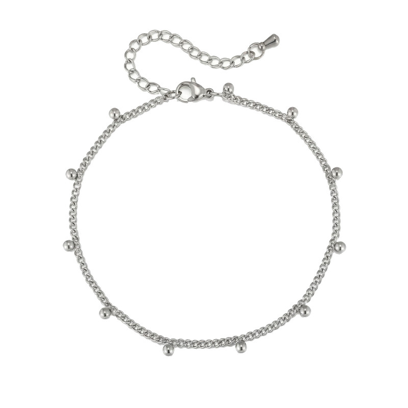 Wholesale Stainless Steel  Tiny Ball Charm Anklet