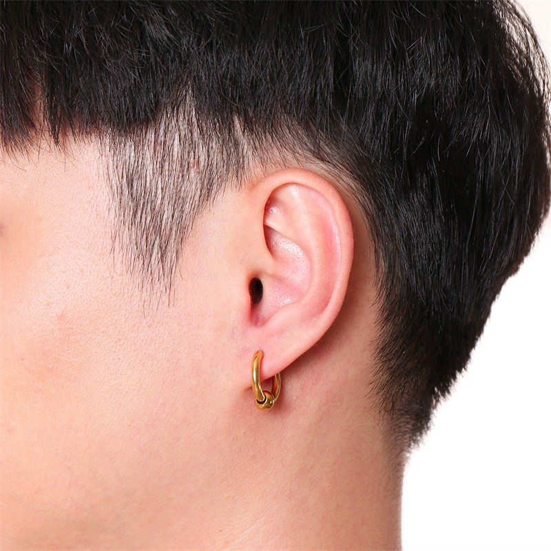 Wholesale Stainless Steel Hoop Earrings Men