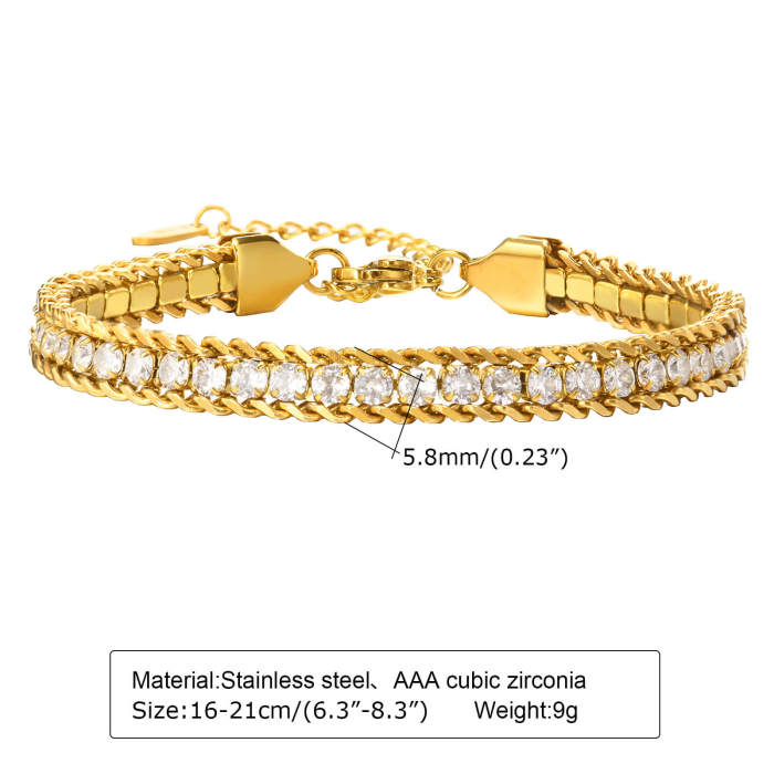 Wholesale Stainless Steel Women's Tennis Bracelet