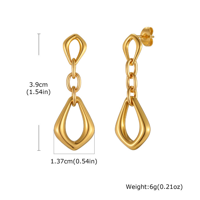 Wholesale 18K Gold Plated Stainless Steel Earrings Set