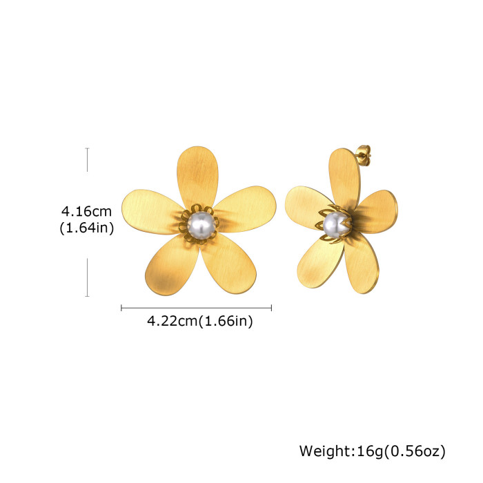 Wholesale Stainless Steel Diverse Floral Designs Earrings