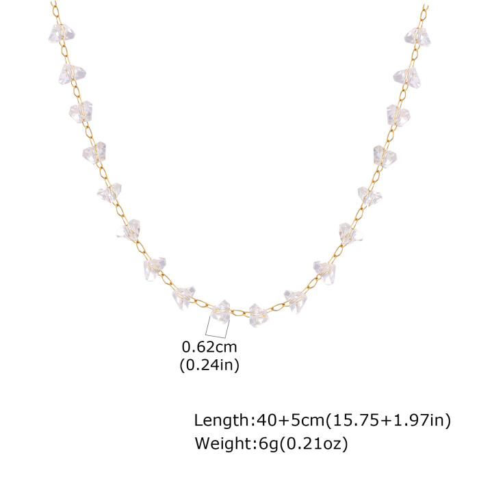 Wholesale Gold Plated Raw Crystal Style Zircon Jewelry Set