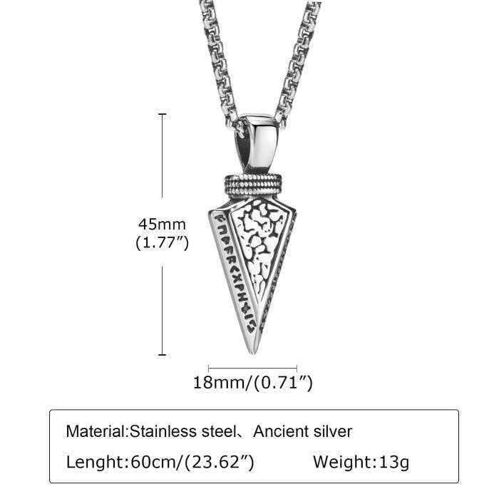 Wholesale Stainless Steel Viking Arrow Pendant