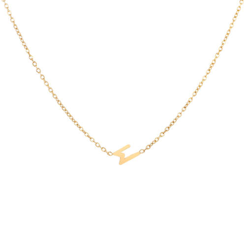 Wholesale Stainless Steel Initial Letter M Necklace