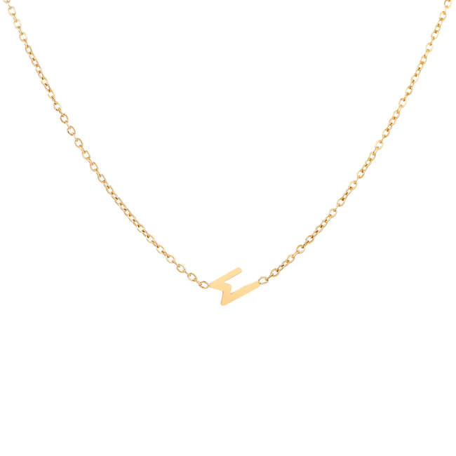 Wholesale Stainless Steel Initial Letter M Necklace
