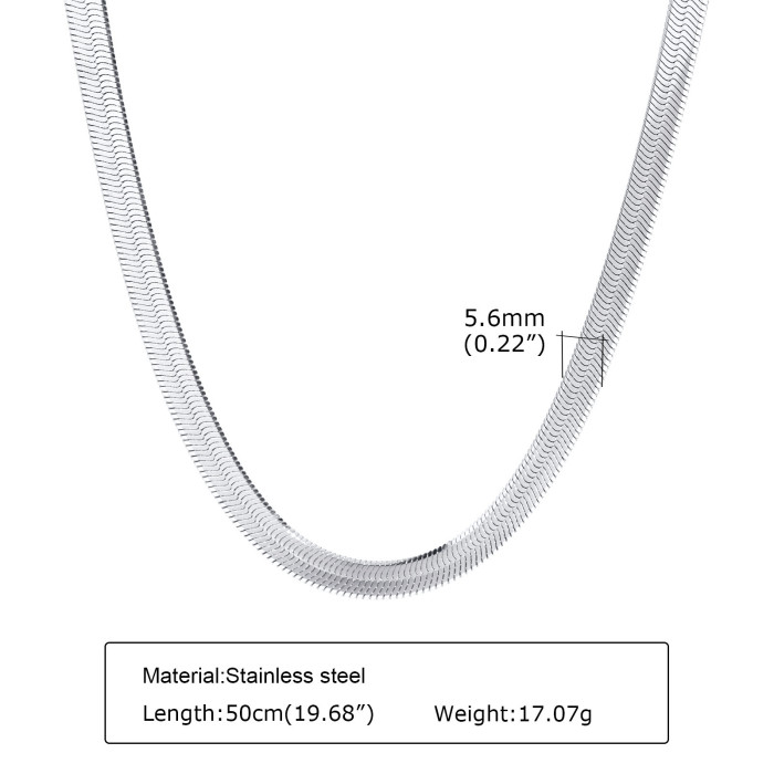 Wholesale Stainless Steel 5.6mm Herringbone Chain Necklace
