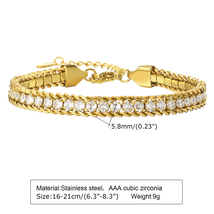 Wholesale Stainless Steel Women's Tennis Bracelet
