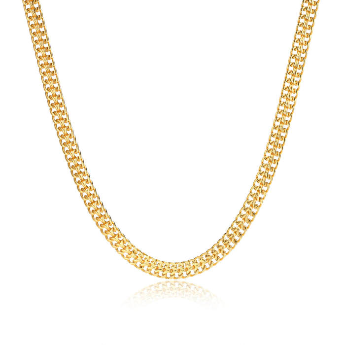 Wholesale Stainless Steel Double-row Chain Necklace