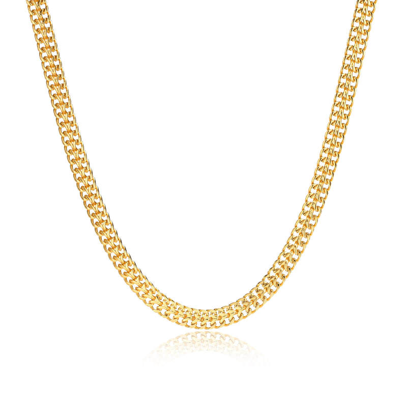 Wholesale Stainless Steel Double-row Chain Necklace