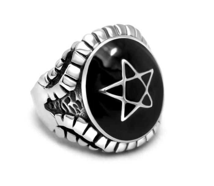 Wholesale Stainless Steel Enamel Star Rings for Men