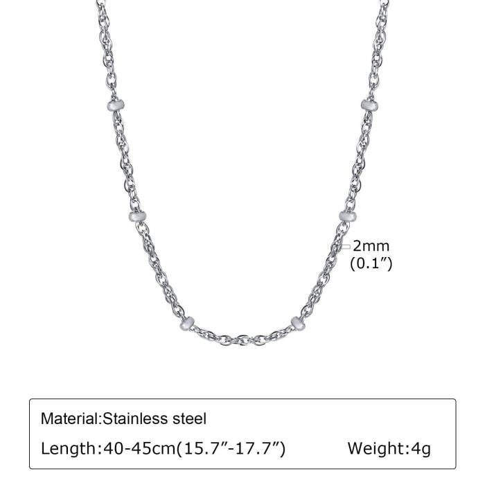 Wholesale Stainless Steel Chain and  Bead Necklace