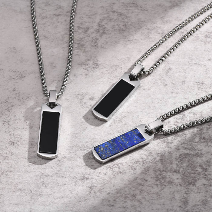 Wholesale Stainless Steel Mens Bar Pendant