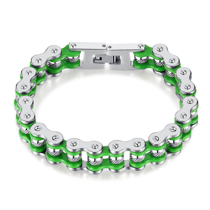 Wholesale Stainless Steel Hip Hop Bike Bracelet