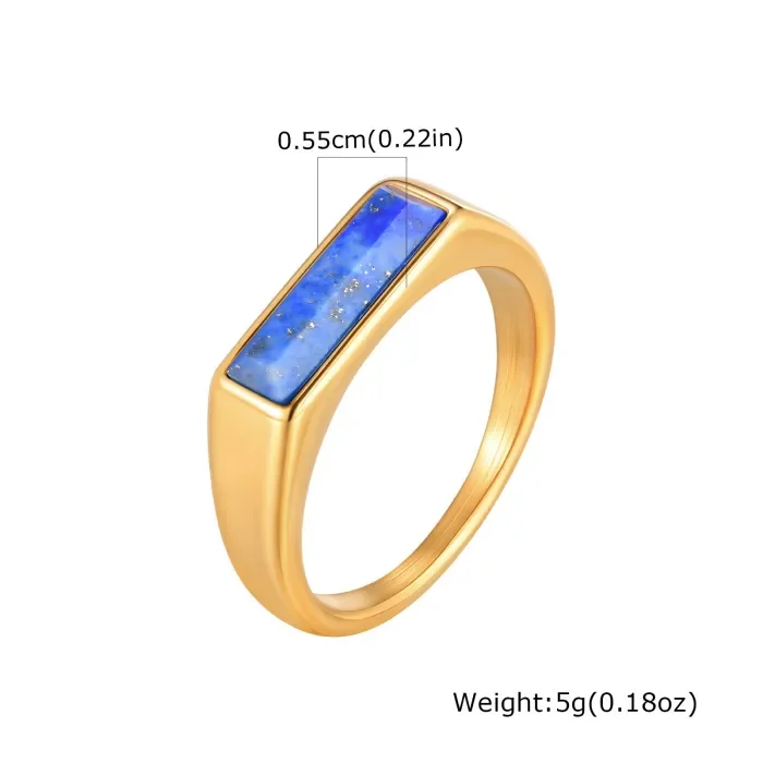 Wholesale Stainless Steel Turquoise Mens Ring