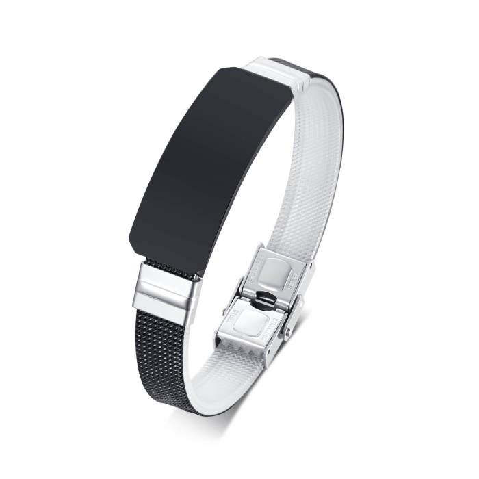 Wholesale Stainless Steel Mesh Watch Band ID Bracelet