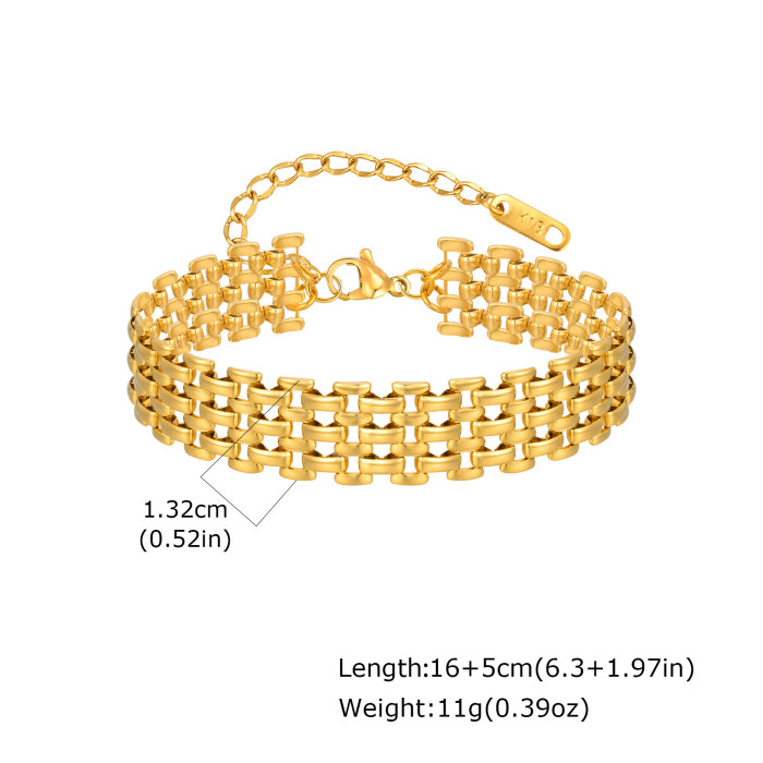 Wholesale Stainless Steel Strap Chain Bracelet