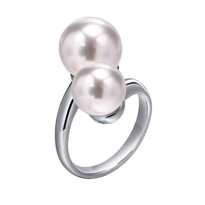 Wholesale Stainless Steel Interlocking Pearl Ring