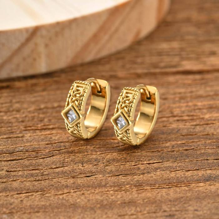 Wholesale Stainless Steel Cross Dangle Hoop Earrings