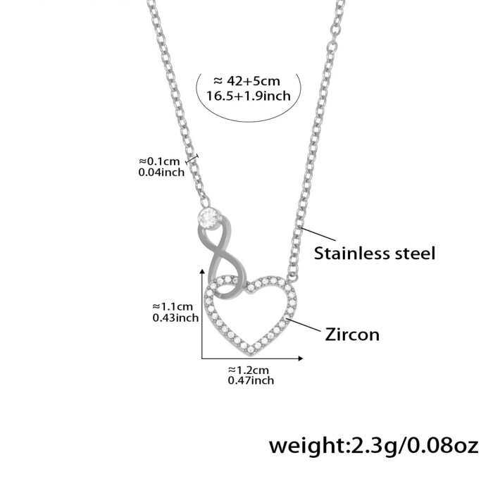Wholesale Stainless Steel Infinity Love Bracelet Necklace