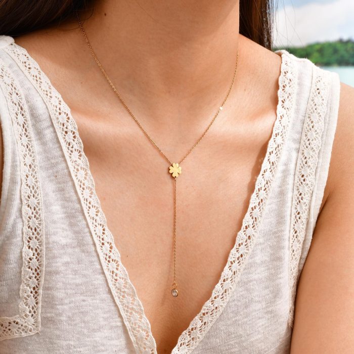 Wholesale Stainless Steel Clover Necklace