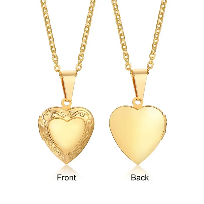 Wholesale Stainless Steel Heart Shape Custom Photo Frame Pendant