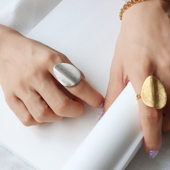 Wholesale Stainless Steel Extra Large Irregular Surface Ring