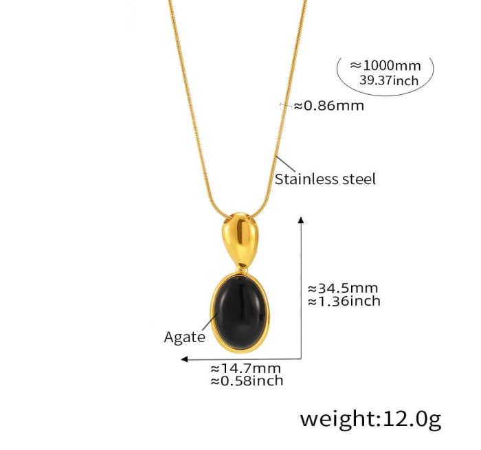 Wholesale Stainless Steel Tiger Eye Long Necklace