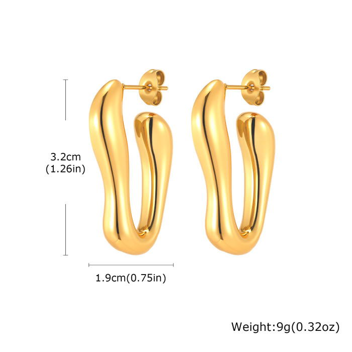 Wholesale Stainless Steel Chunky Hoop Earrings