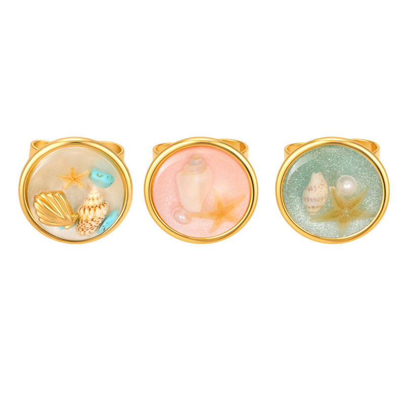 Wholesale Stainless Steel Coastal Girl Ring