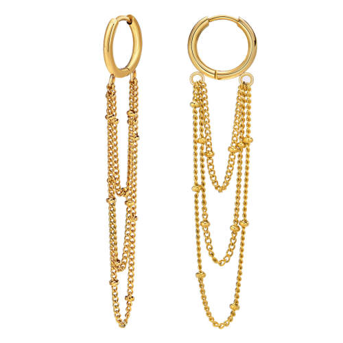 Wholesale Stainless Steel Chain Huggie Earrings