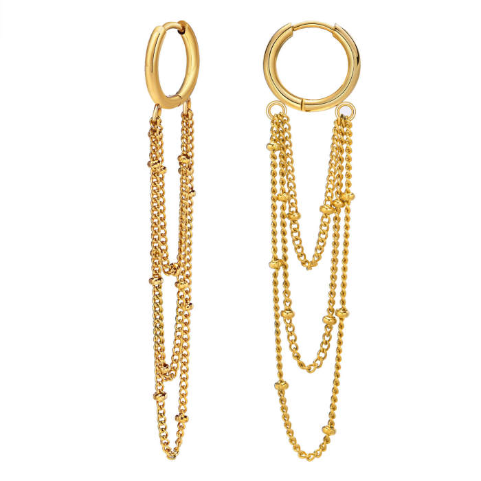Wholesale Stainless Steel Chain Huggie Earrings