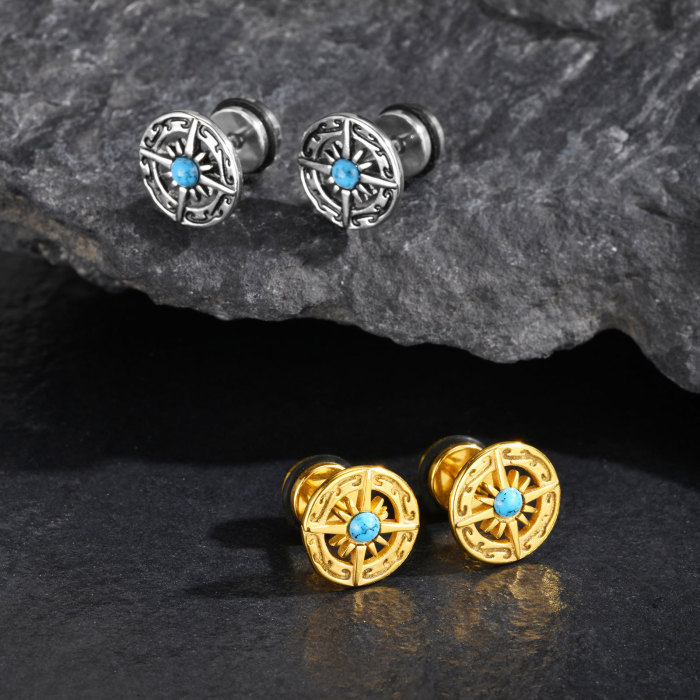 Wholesale Stainless Steel Compass Earrings