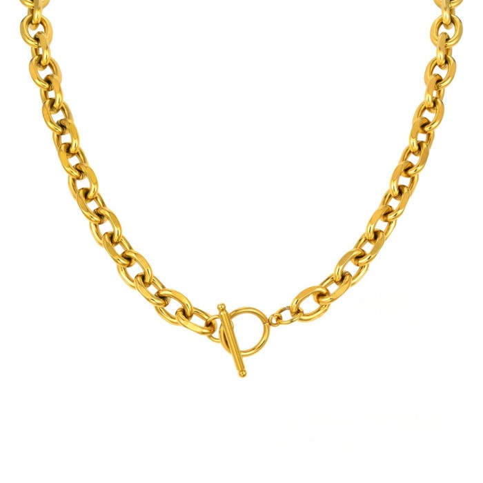 Wholesale Stainless Steel Men's OT Clasp Necklace