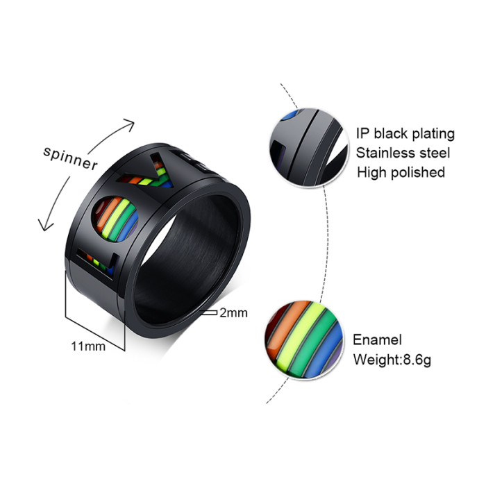 Wholesale Stainless Steel Rainbow Ring Near Me